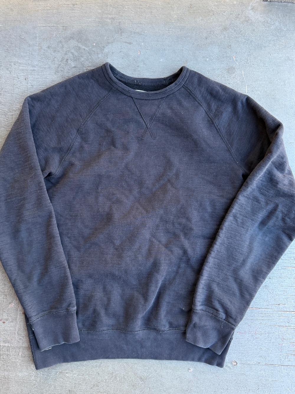Men's Black Cotton Crewneck Sweatshirt
